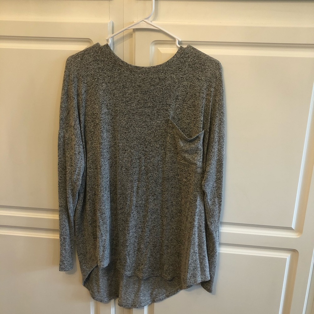 Boyfriend longsleeve tee with pocket